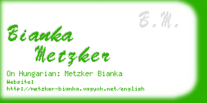 bianka metzker business card